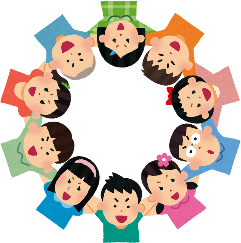 Illustration of Energetic Children Forming a Circle